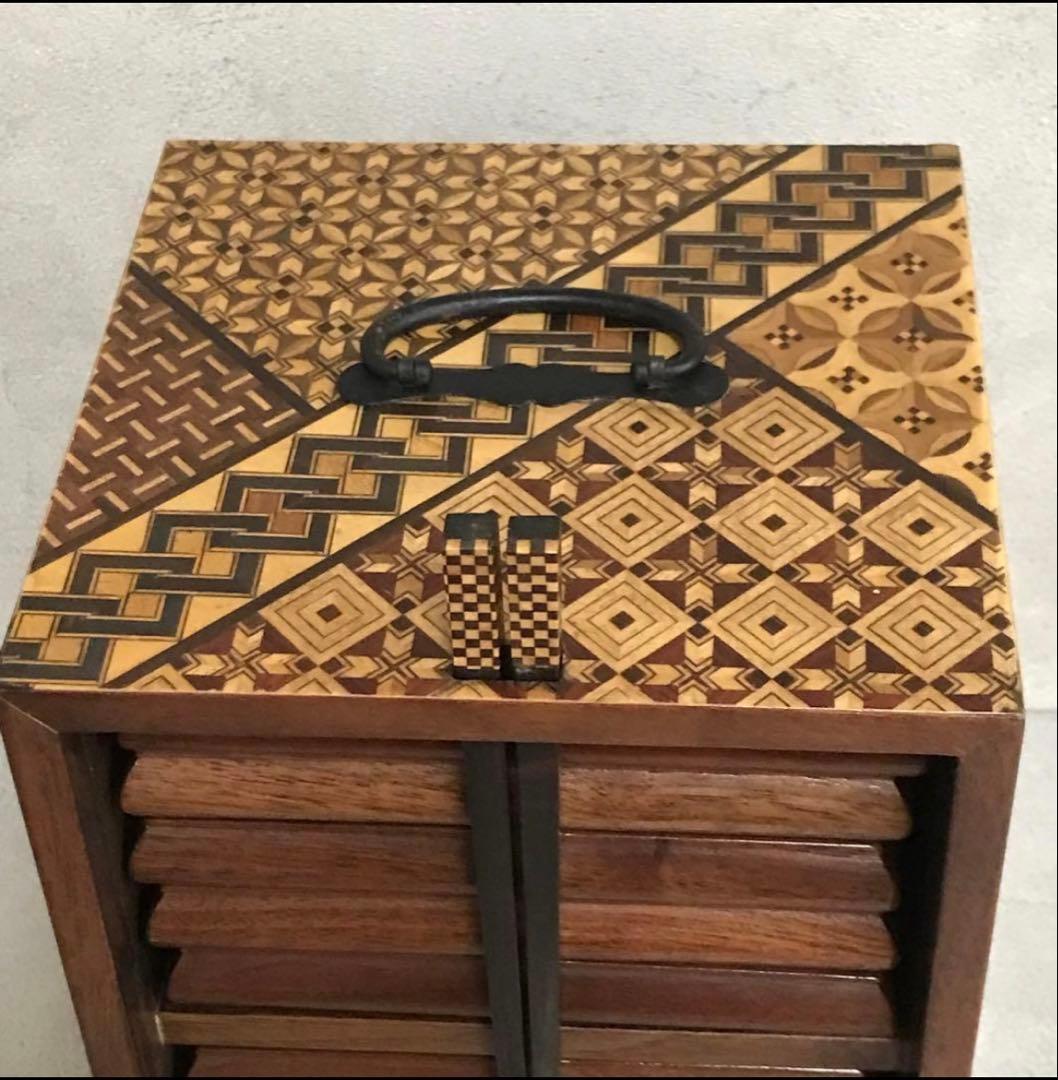 希少　箱根細工　工芸品　取り皿　10枚　取り箸付き