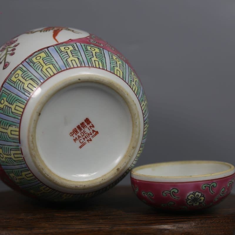 中国景徳鎮　振出　小壺　茶壺　茶入　棗　紅茶　ティー