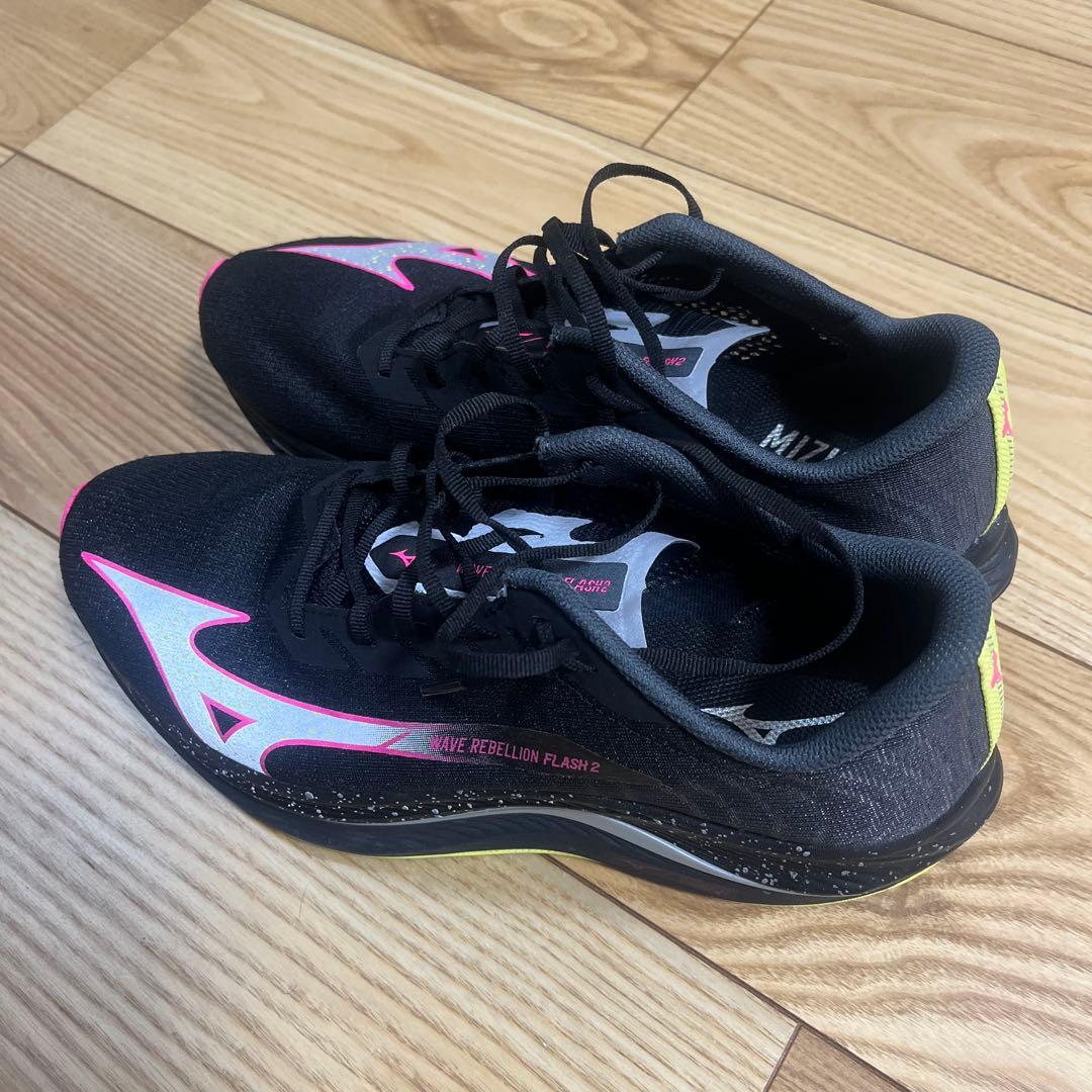 Mizuno Wave Rebellion FLASH2 ブラック/ピンク