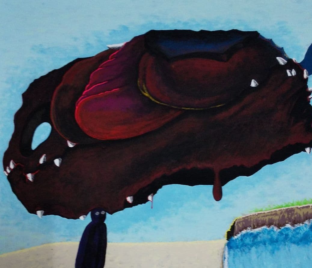 絵画 額装 （アクリル画）抽象画