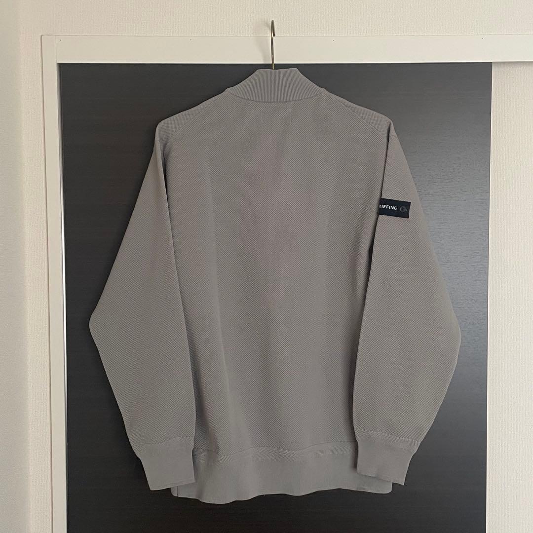 BRIEFING MS WR KNIT HALFZIP TOP グレー L