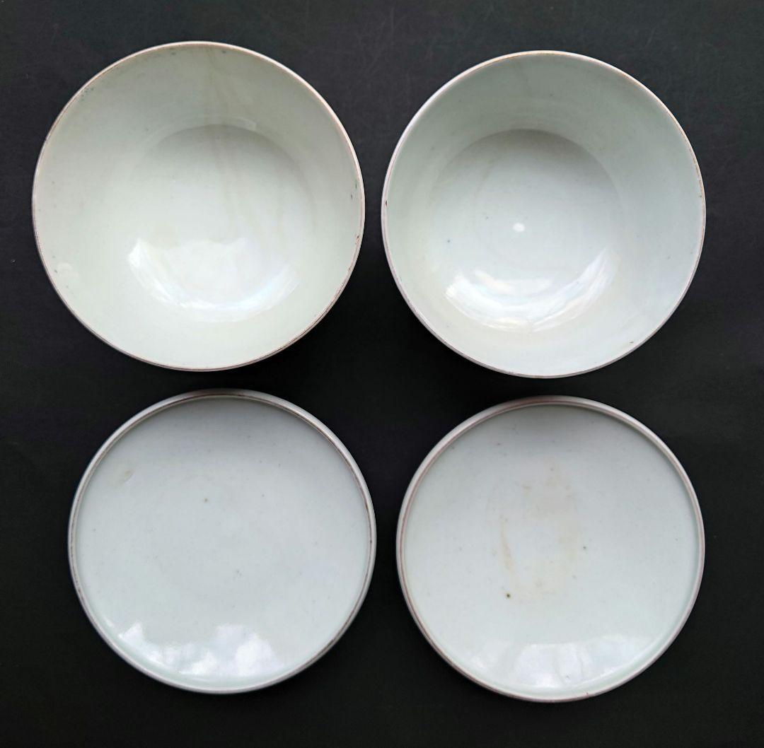 古伊万里　古九谷　江戸時代　鷺絵　煮物碗　蓋付き碗　飯碗　染錦　錦彩　手描　色絵