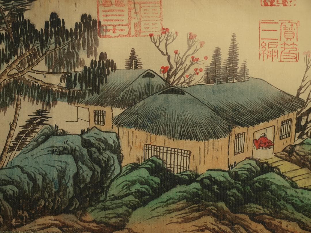 骨董市仕入れ品　中国明時代の掛軸　激安骨董品　肉筆保証 BD437A8-2