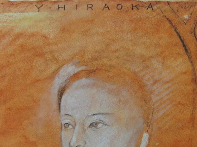 平岡靖弘、【爽風】、希少な額装用画集より、新品額装付