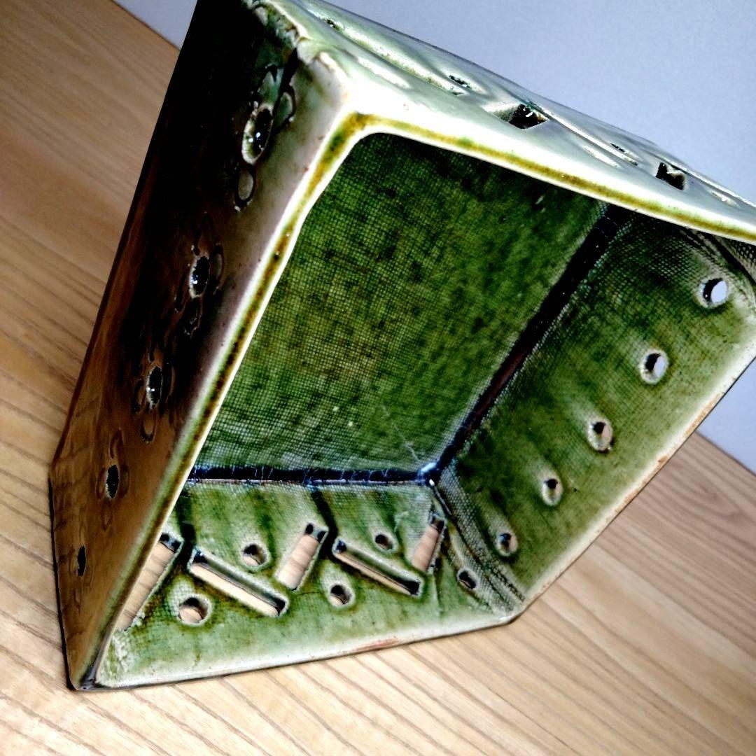 ☆ 玉置保夫 織部焼 菓子器