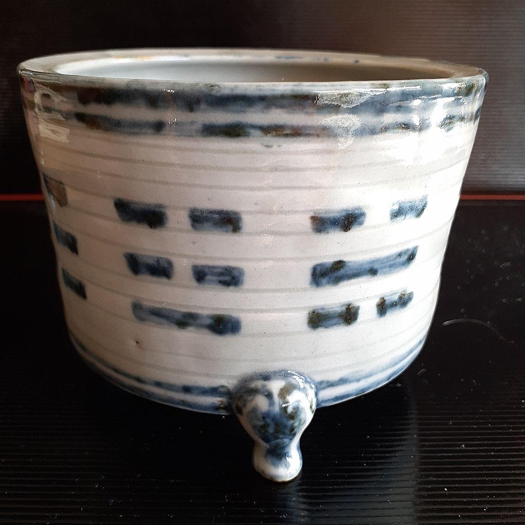 李朝　八卦紋染付け算き香枦