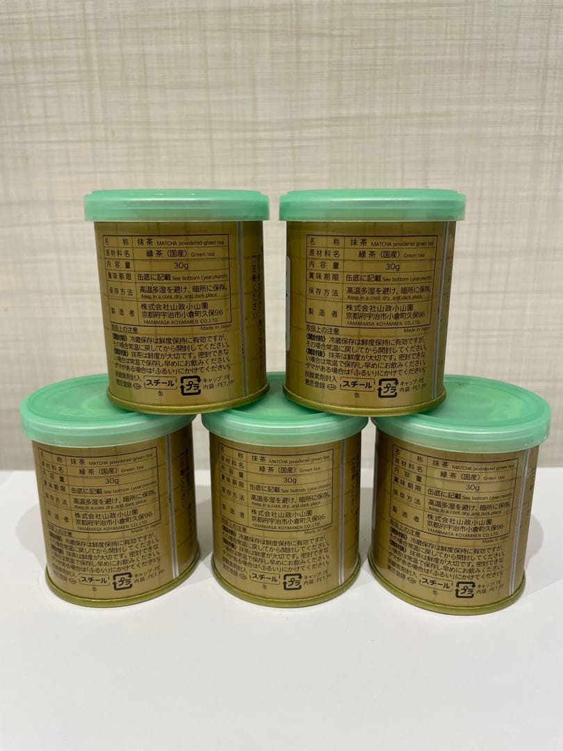 【新品未開封】山政小山園 抹茶 松風 30g×5缶