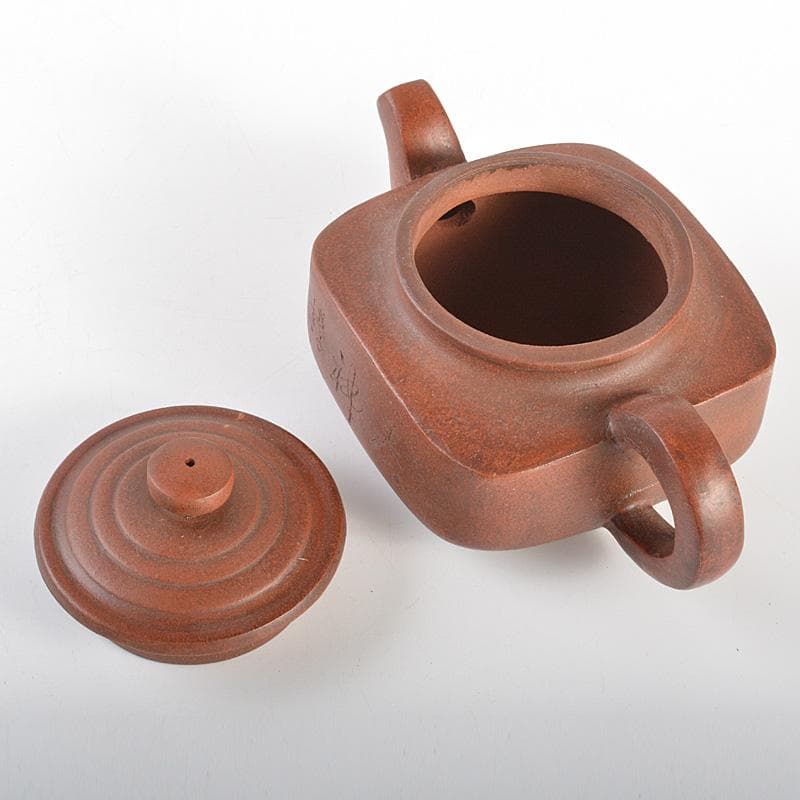 中国　除友泉製　紫砂　朱泥　急須　茶壷　N　6636