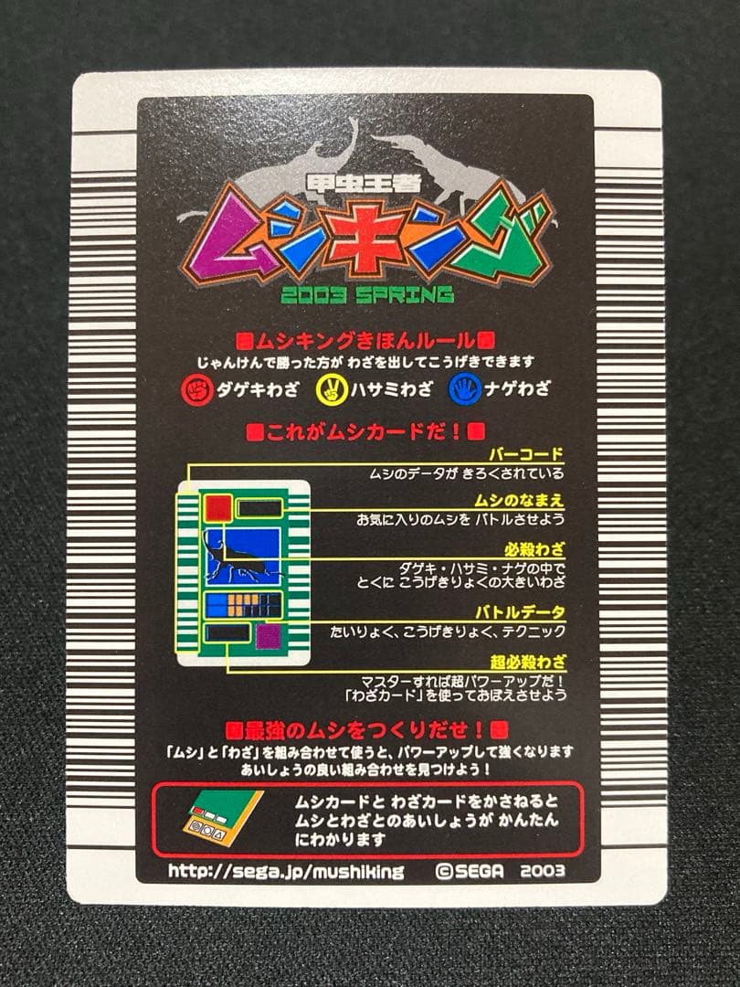 またこ ヘルクレスオオカブト2003 SPRING春 学名黒バーコードキラ