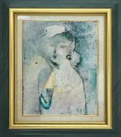 油絵 菅家令子 絵 絵画 インテリア uF6-071802 人物 女性像