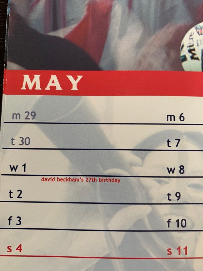 入手不可能！England Calendar 2002 FA公認商品