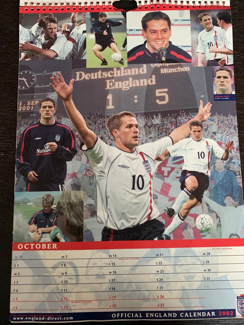 入手不可能！England Calendar 2002 FA公認商品