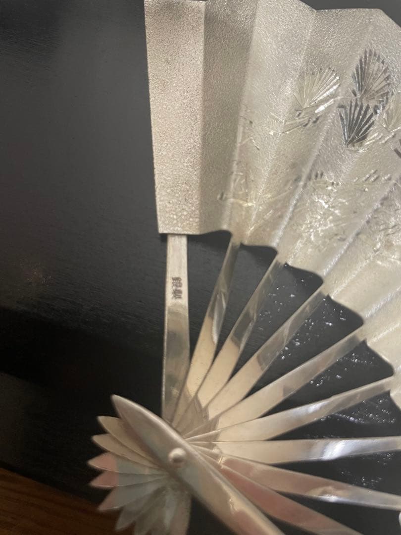 銀製品　扇子　扇
