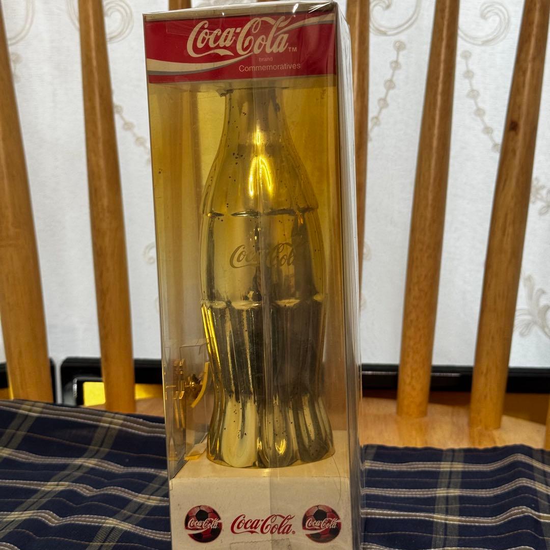 限定1998本シリアル入 98年フランスW杯 コカコーラ ゴールドボトル 箱付