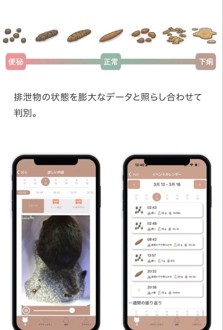 【美品　未使用】自動AI猫トイレ 多頭飼い可能　健康状態把握　使い捨てシート付き
