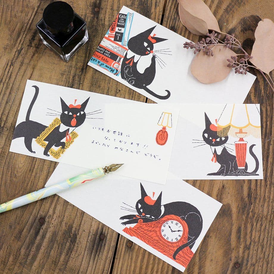 黒ねこ意匠★一筆箋セット