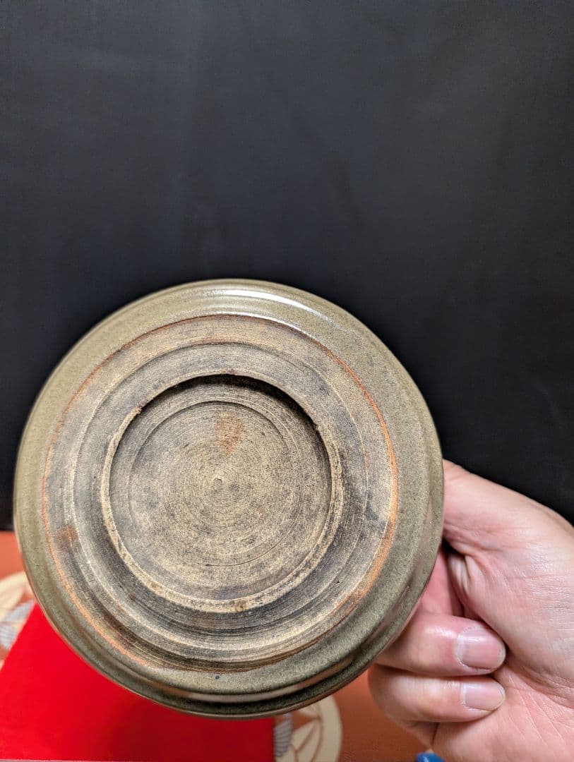 金色 陶器 丸型 茶道具水指