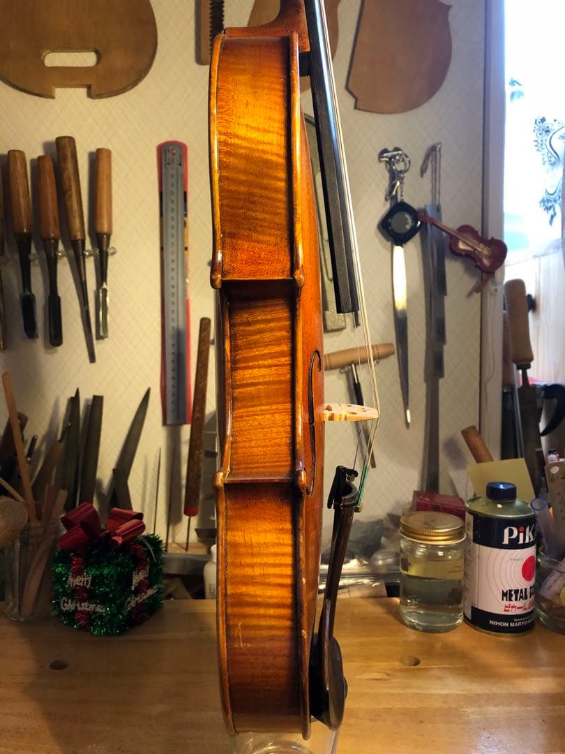 【タイムセール.駒&魂柱再調整済】優品　ノーラベル　中古バイオリン　4/4