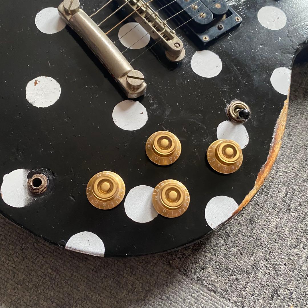 BURNY FERNANDES レスポール エレキギター レリック加工 水玉柄