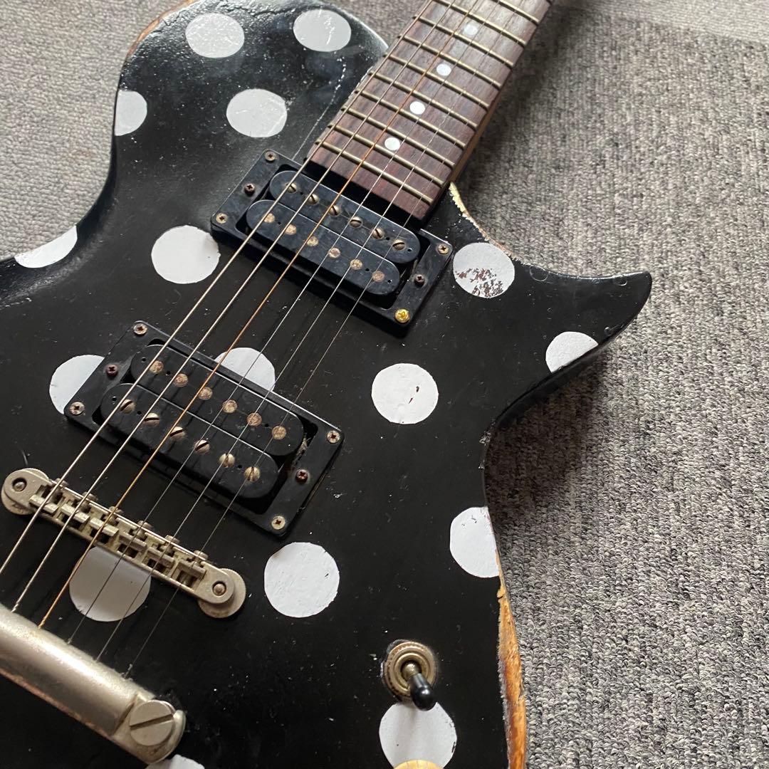 BURNY FERNANDES レスポール エレキギター レリック加工 水玉柄