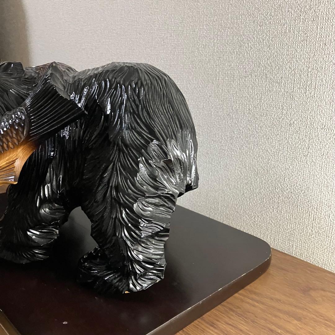 熊の木彫り・熊一刀彫北海道民芸品伝統工芸品人形郷土玩具置物古道具古物骨董