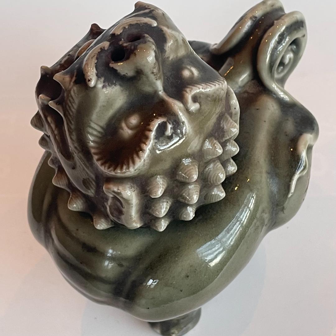 希少 三田青磁 獅子 香炉 江戸時代後期 1800年代 兵庫陶芸美術館所蔵