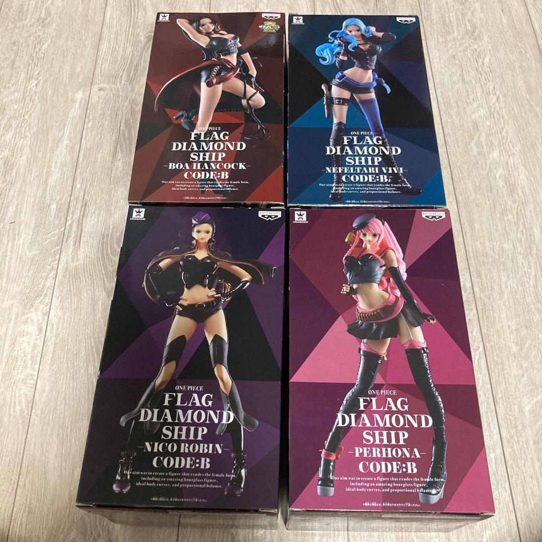 ワンピース フィギュア　フラグダイヤモンドシップ　ペローナ　ビビ　ロビン　未開封