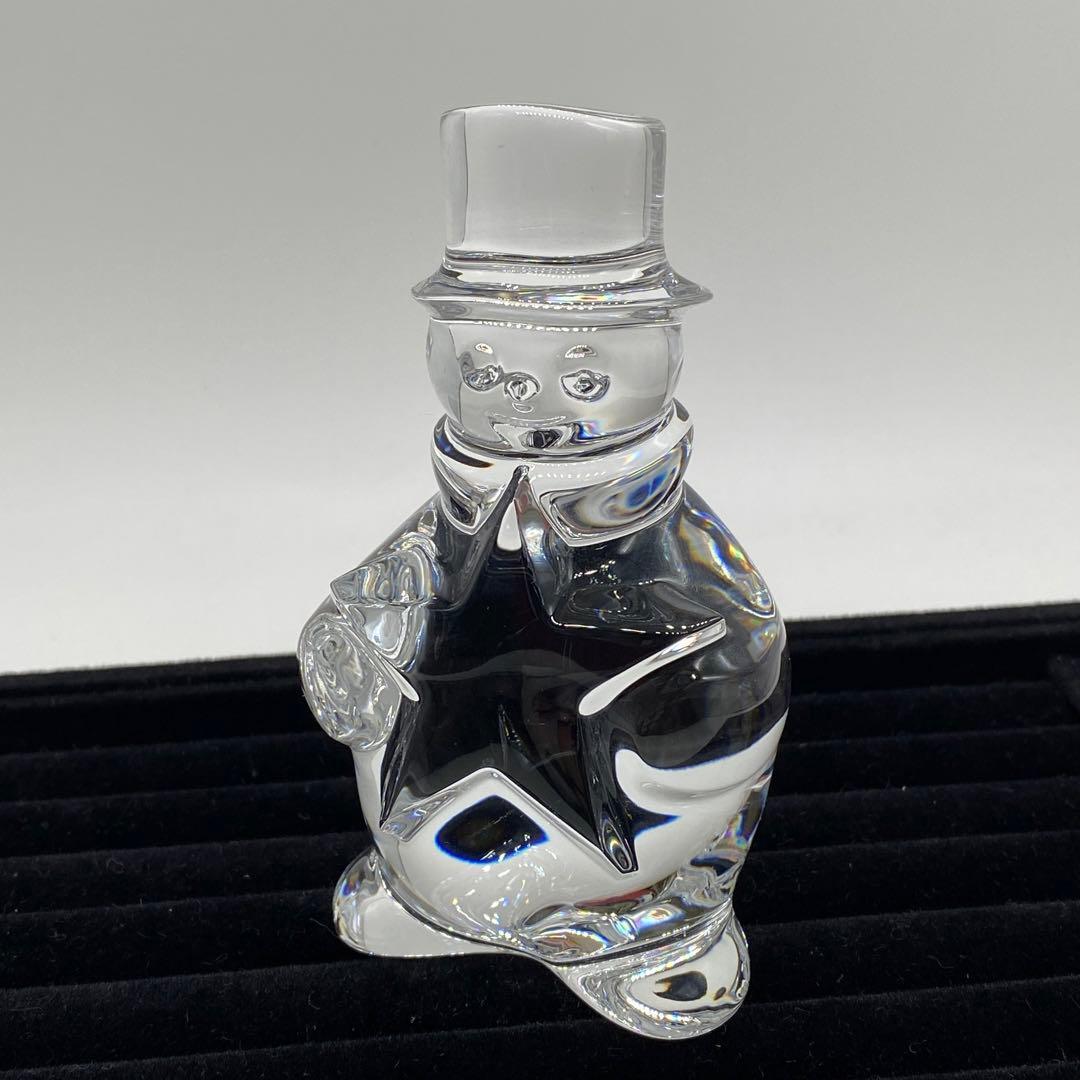 箱付き　バカラ　 クリスタル　置物　スノーマン　雪だるま　　スター　no.129