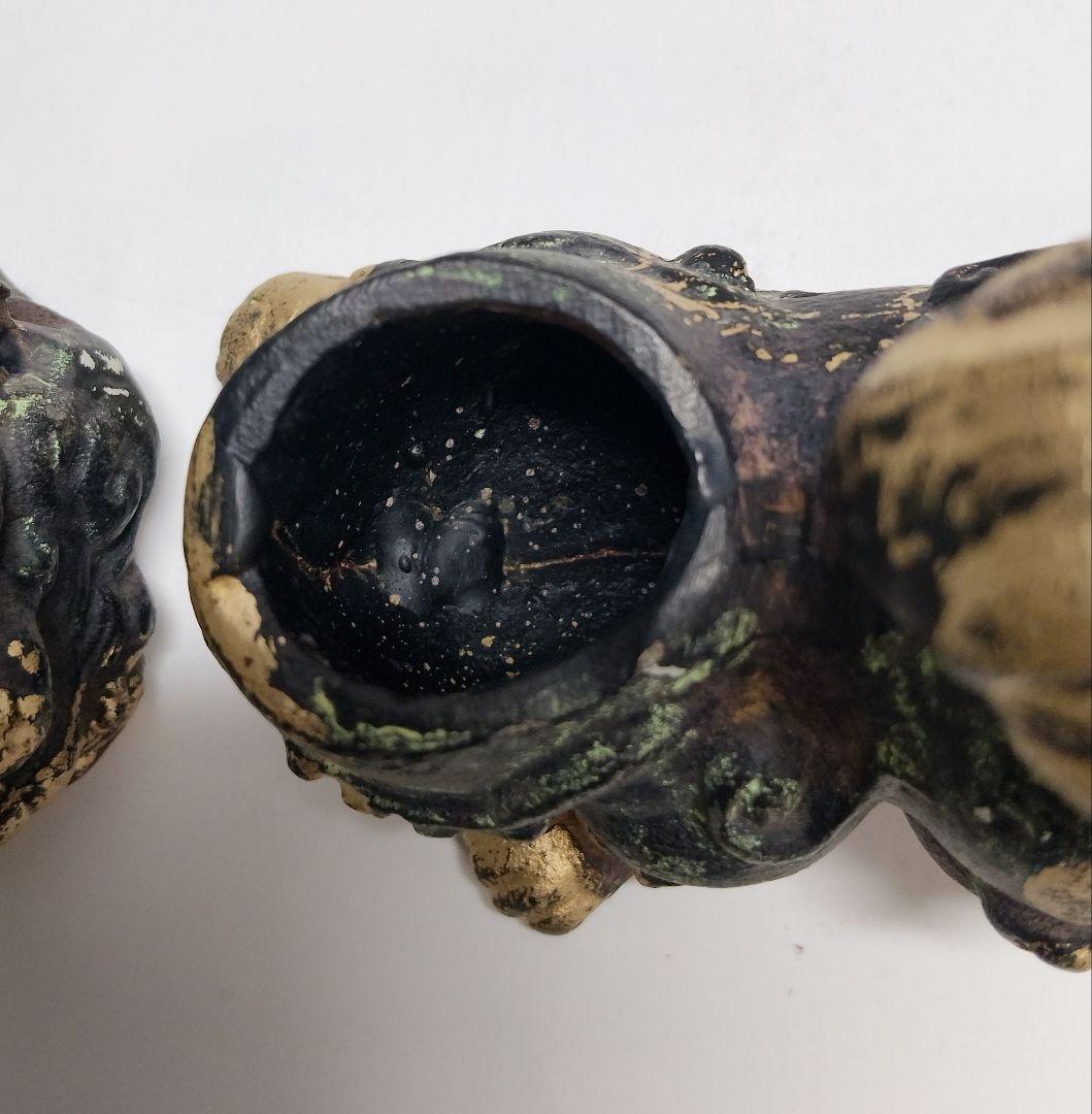 狛犬香炉 金属