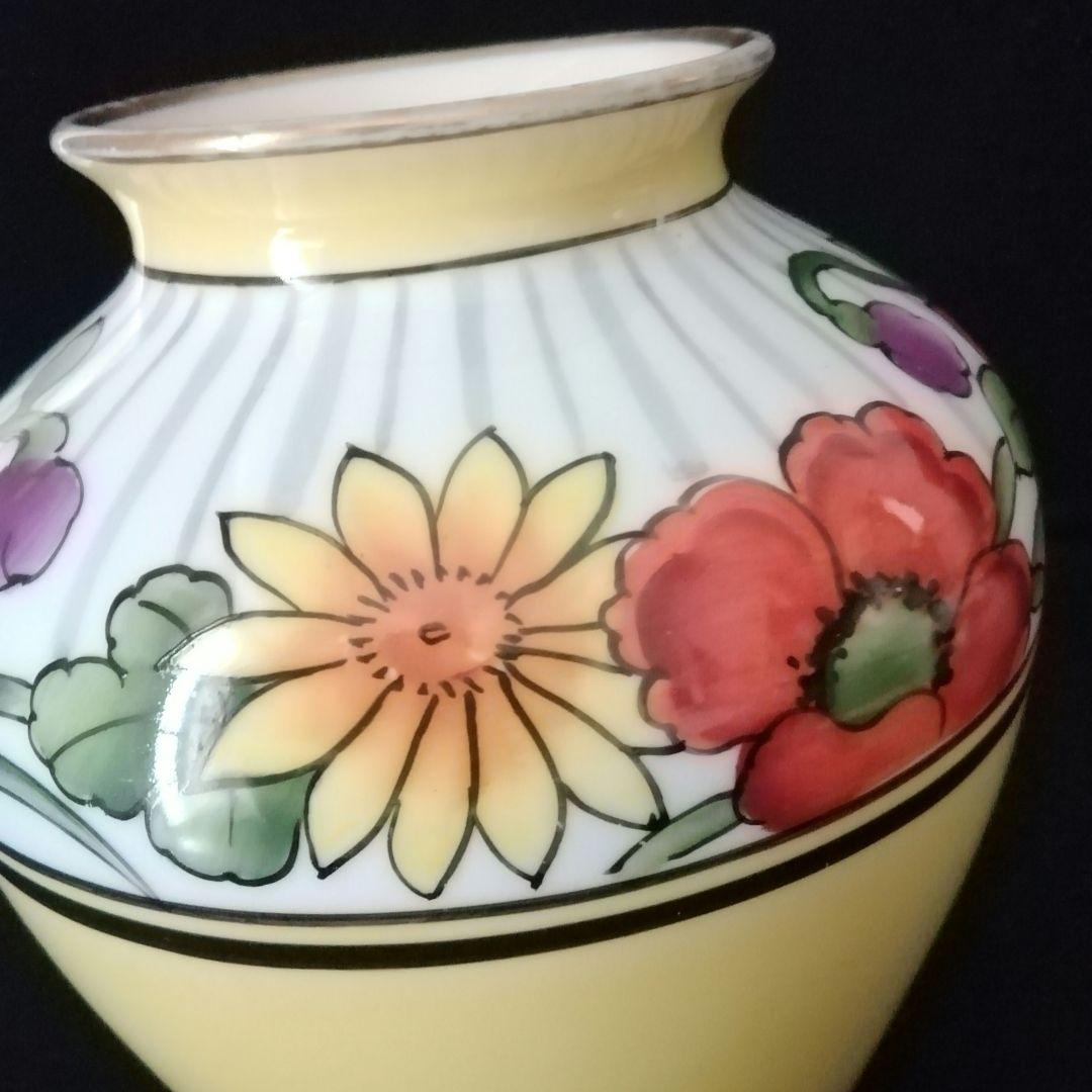 逸品　大正ロマン　オールドノリタケ　花瓶　花生け　アンティーク　M印　和骨董