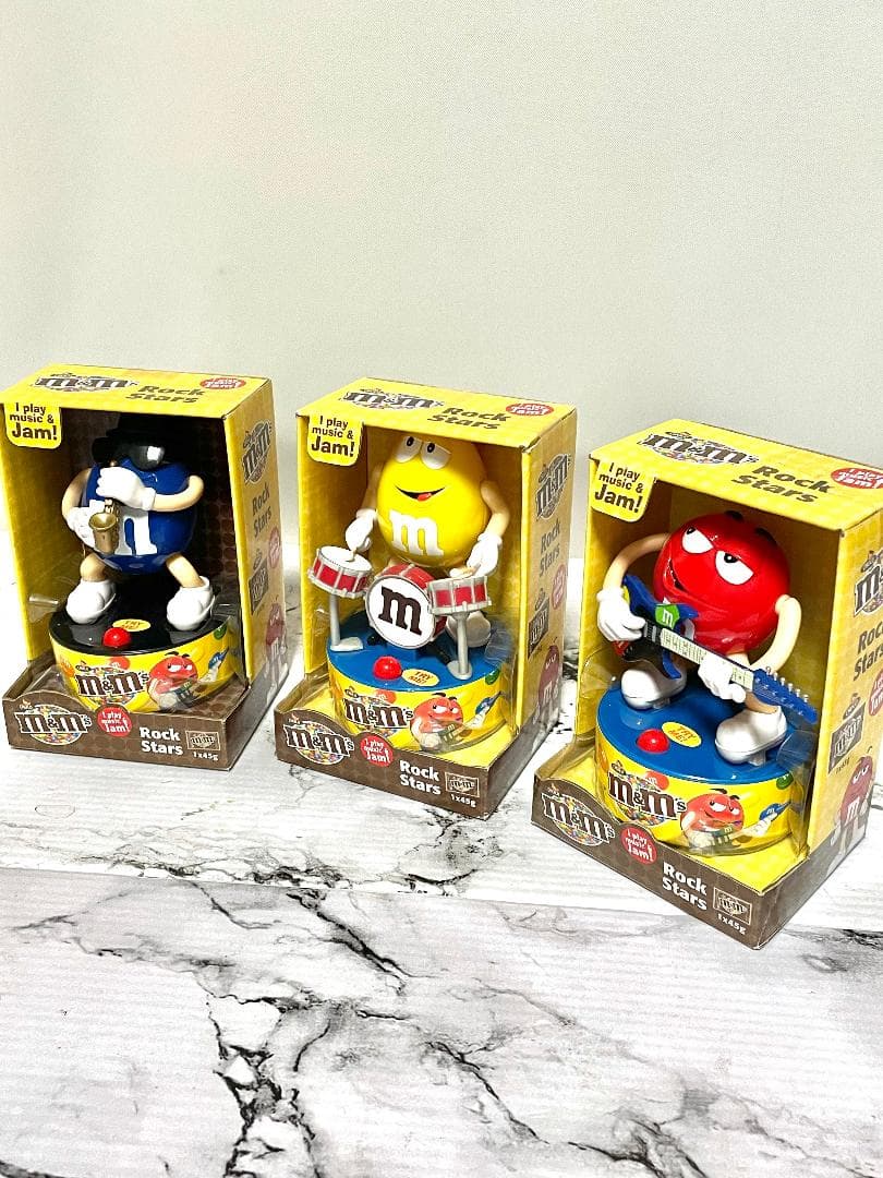 【新品電池入】m&m’s　サウンドフィギュア　ロックスター　3体セット　音楽あり