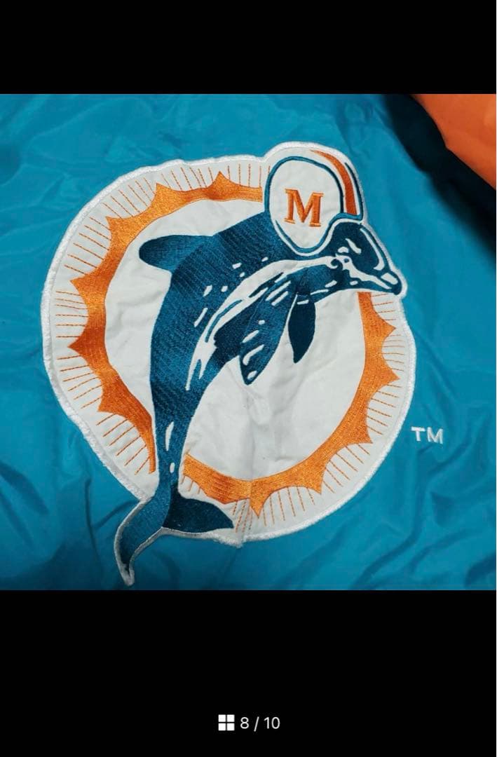【激レア】 NFL 90sマイアミドルフィンズダウンジャケットナイロンジャケット