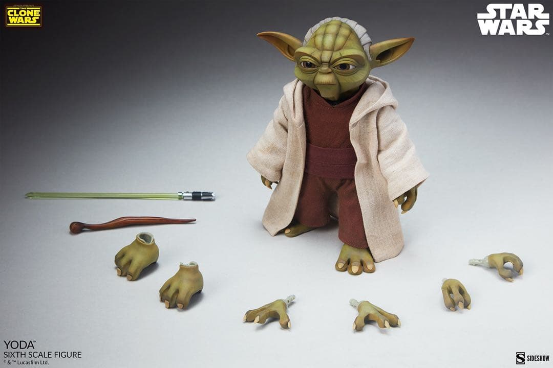 サイドショウ スターウォーズ クローンウォーズ ヨーダ 1/6 フィギュア