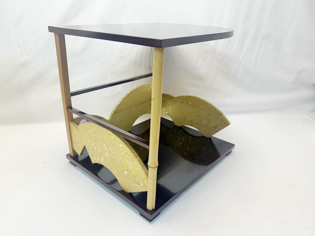 美品 茶道具 作家物 寿扇棚 鵬雲斎好写 落款 共箱