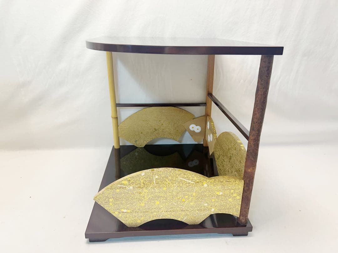 美品 茶道具 作家物 寿扇棚 鵬雲斎好写 落款 共箱