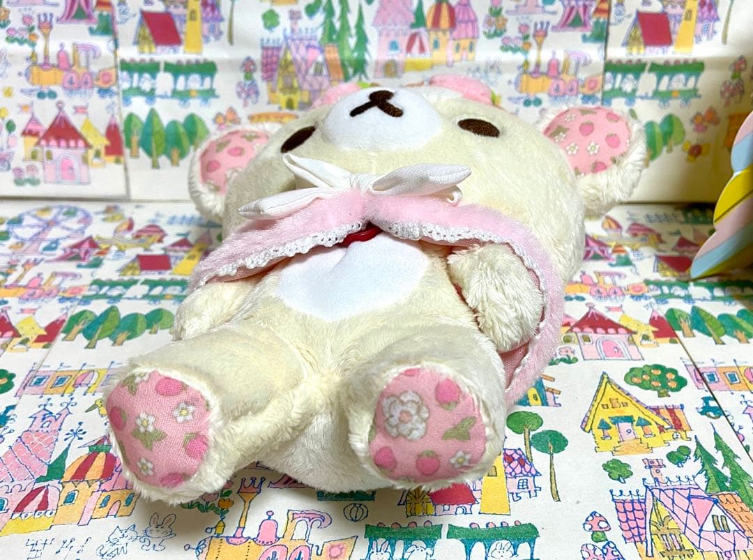 サンエックス コリラックマ 花冠 いちご おすわり ぬいぐるみ