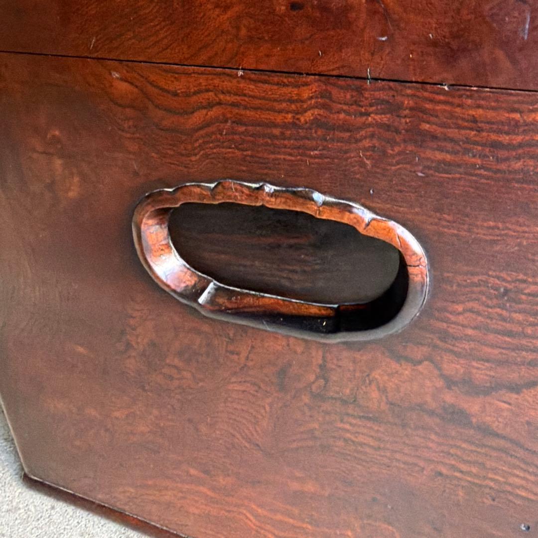 当時物　関東火鉢 欅 長火鉢　欅　黒柿　猫板　時代家具　アンティーク