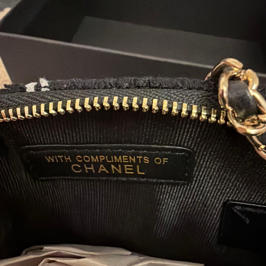 CHANEL ストライプショルダーバッグ　シャネル　ツイード　ノベルティ