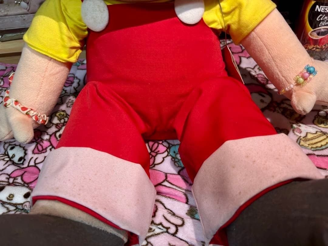 不二家ぺこちゃん　シリアルナンバー入り大型ぬいぐるみ