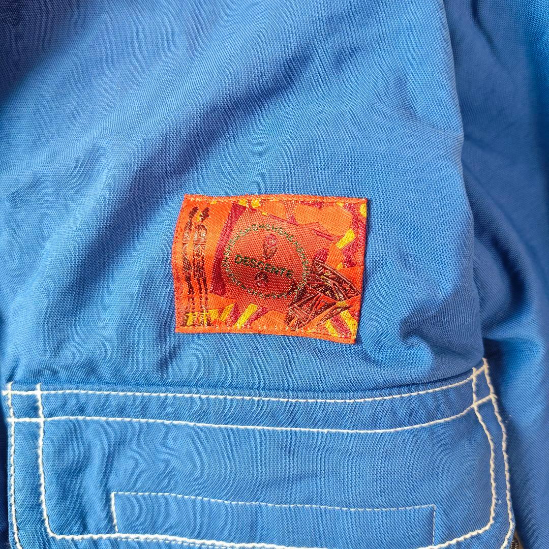 【90ｓ】DESCENTE デサント 中綿スキージャケット 青赤　ゆるダボ S