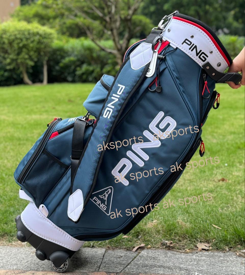 即発送対応★PING キャディバッグ ブラック/レッド