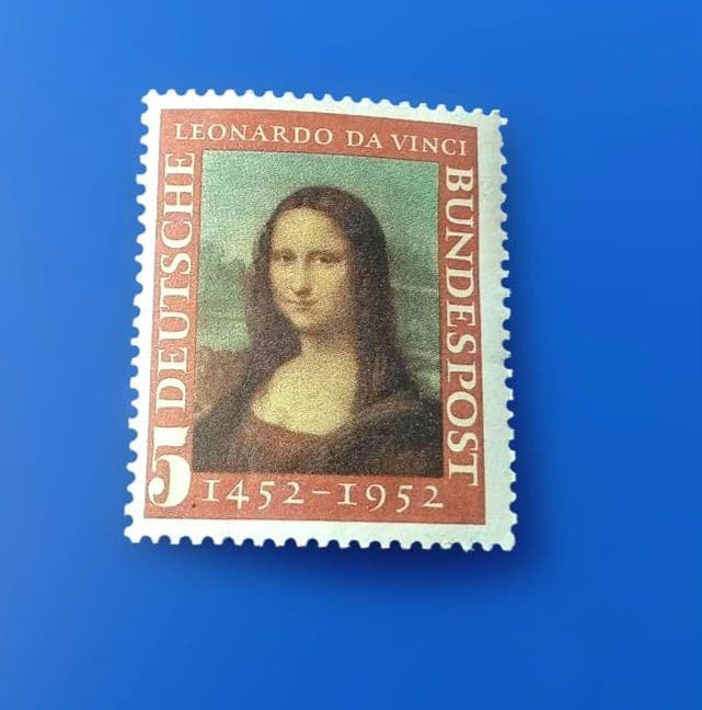2818 外国切手 ドイツ 1952年 モナリザ レオナルド・ダ・ビンチ誕生1種