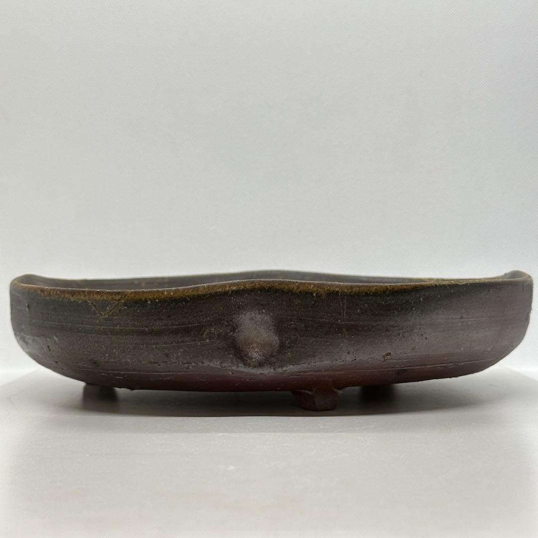 松井與之 備前 牡丹餅 緋襷 菓子器 鉢 共箱