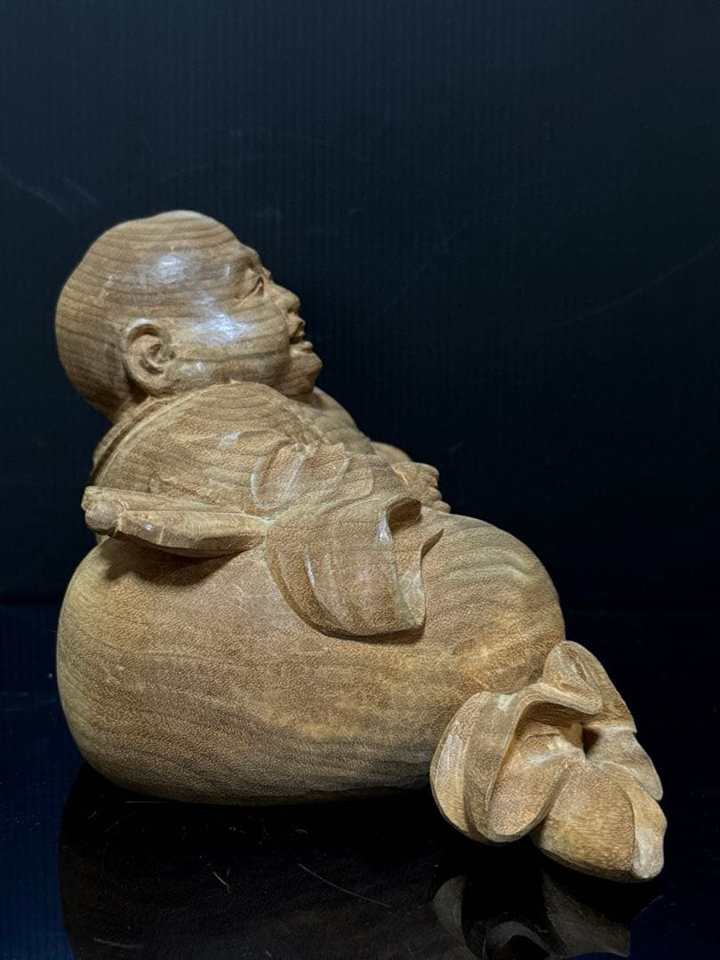 超絶技巧 細密 平安 大仏師 内藤光石 作 木彫 布袋 坐像 桐共箱 仏教美術