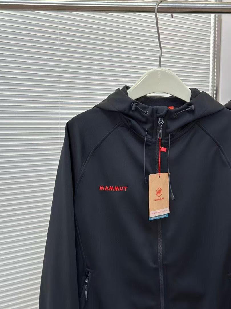 新品MAMMUT マムートClionブラック登山ジャケットアウターソフトシェルL