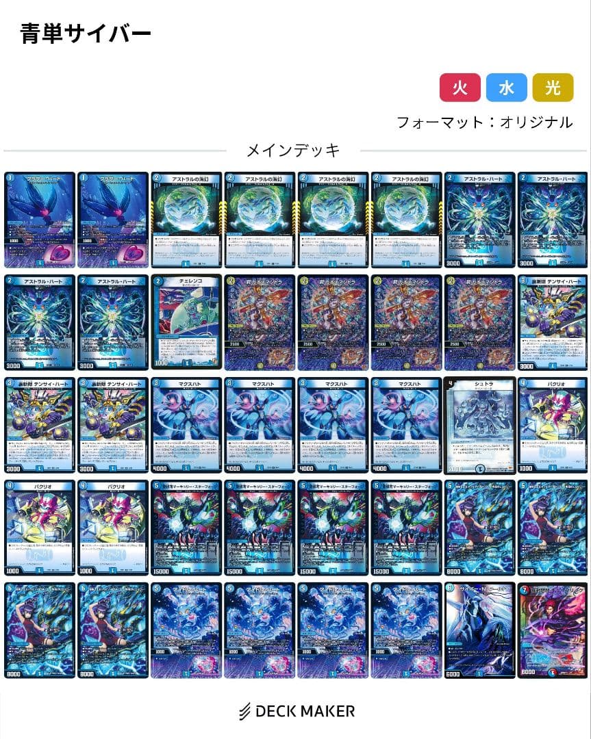 青単サイバー　デッキ