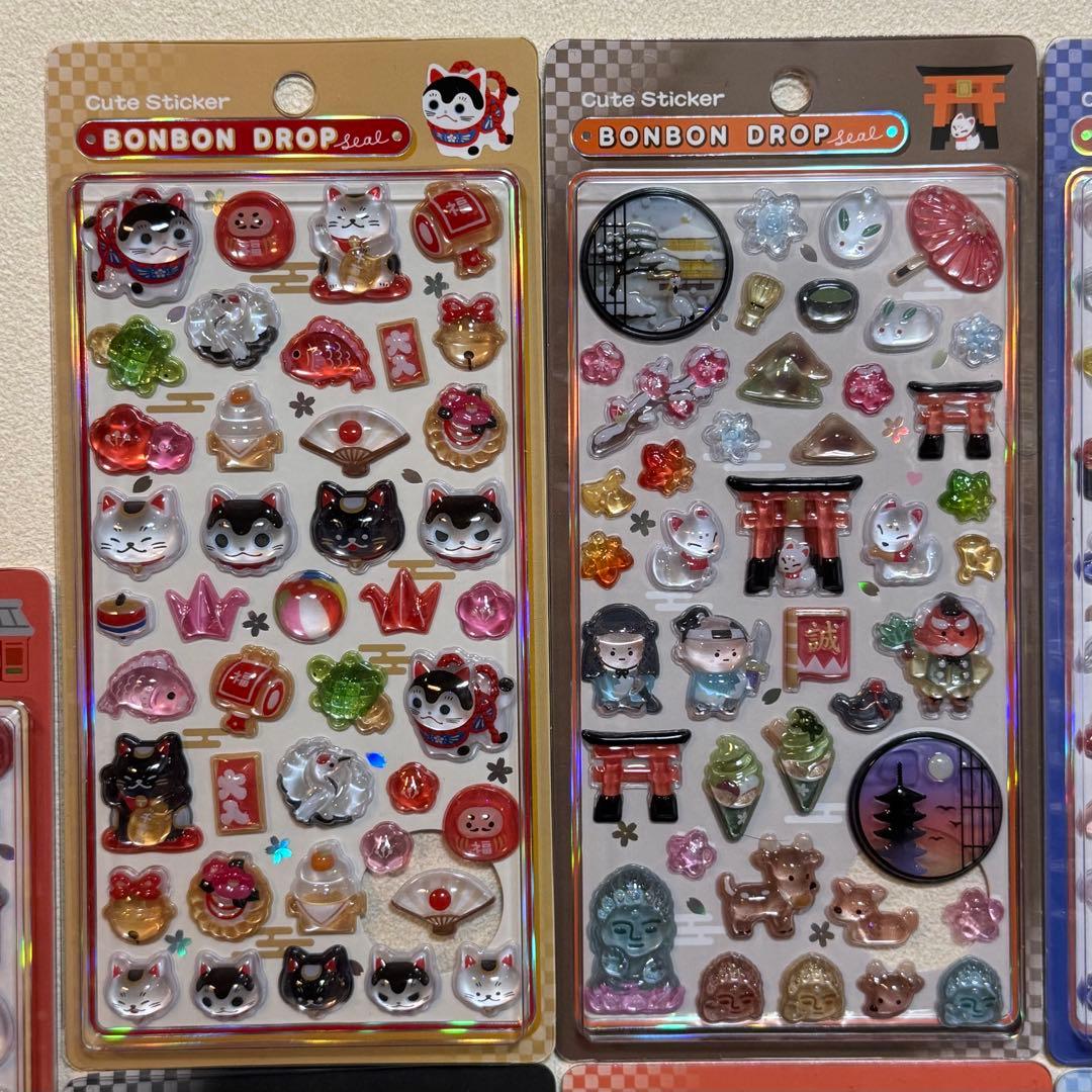 【正規品】ボンボンドロップシール❋和柄❋9種セット