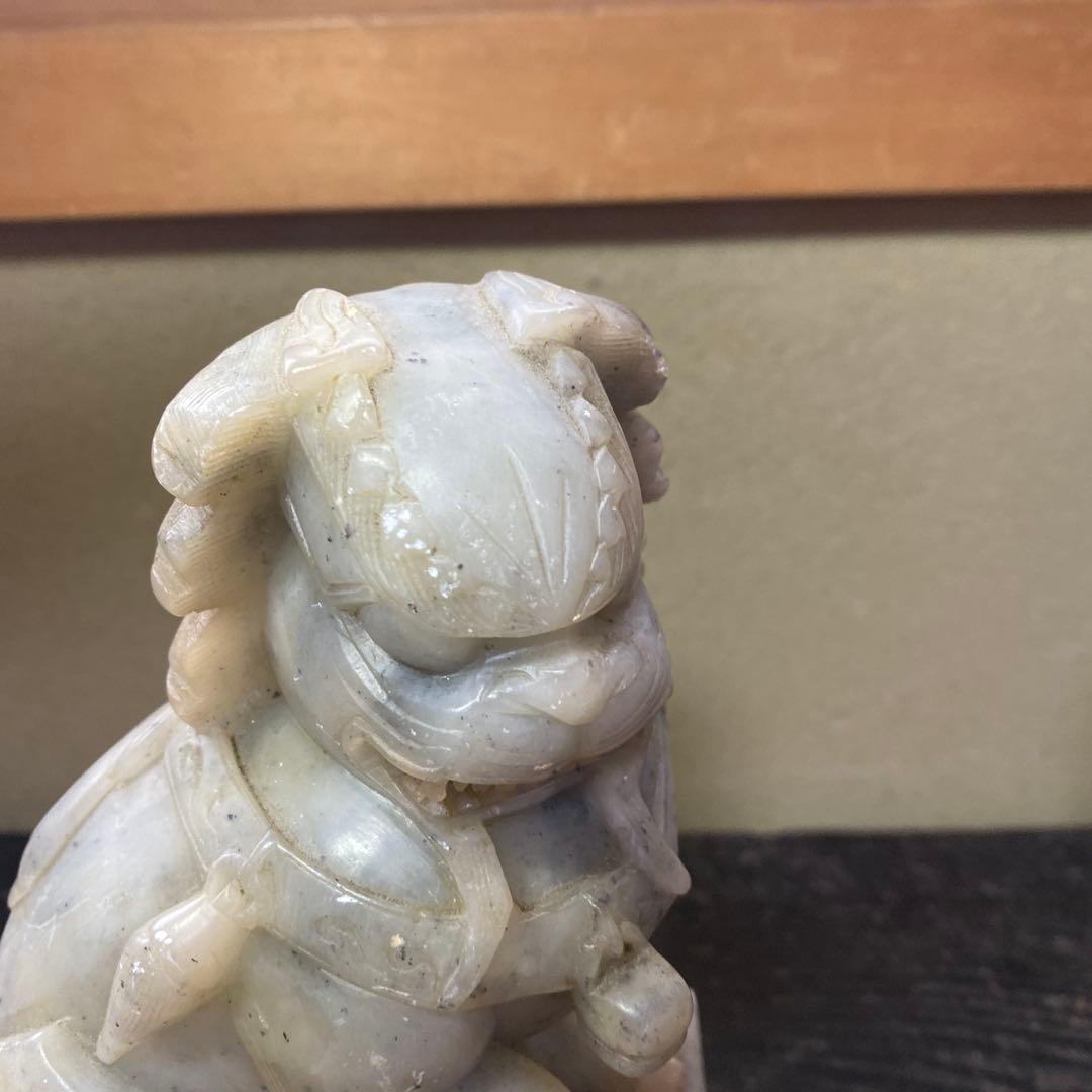 白玉製獅子像2体セット