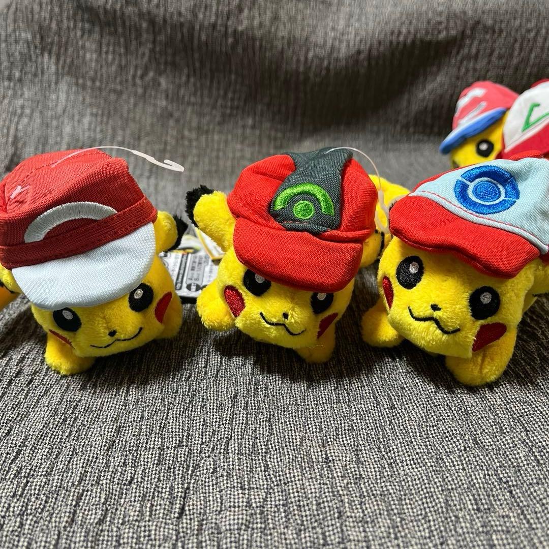 新品❤️ちっちゃい かたのり　サトシの ピカチュウ タグ付　6種　シンオウキャップ