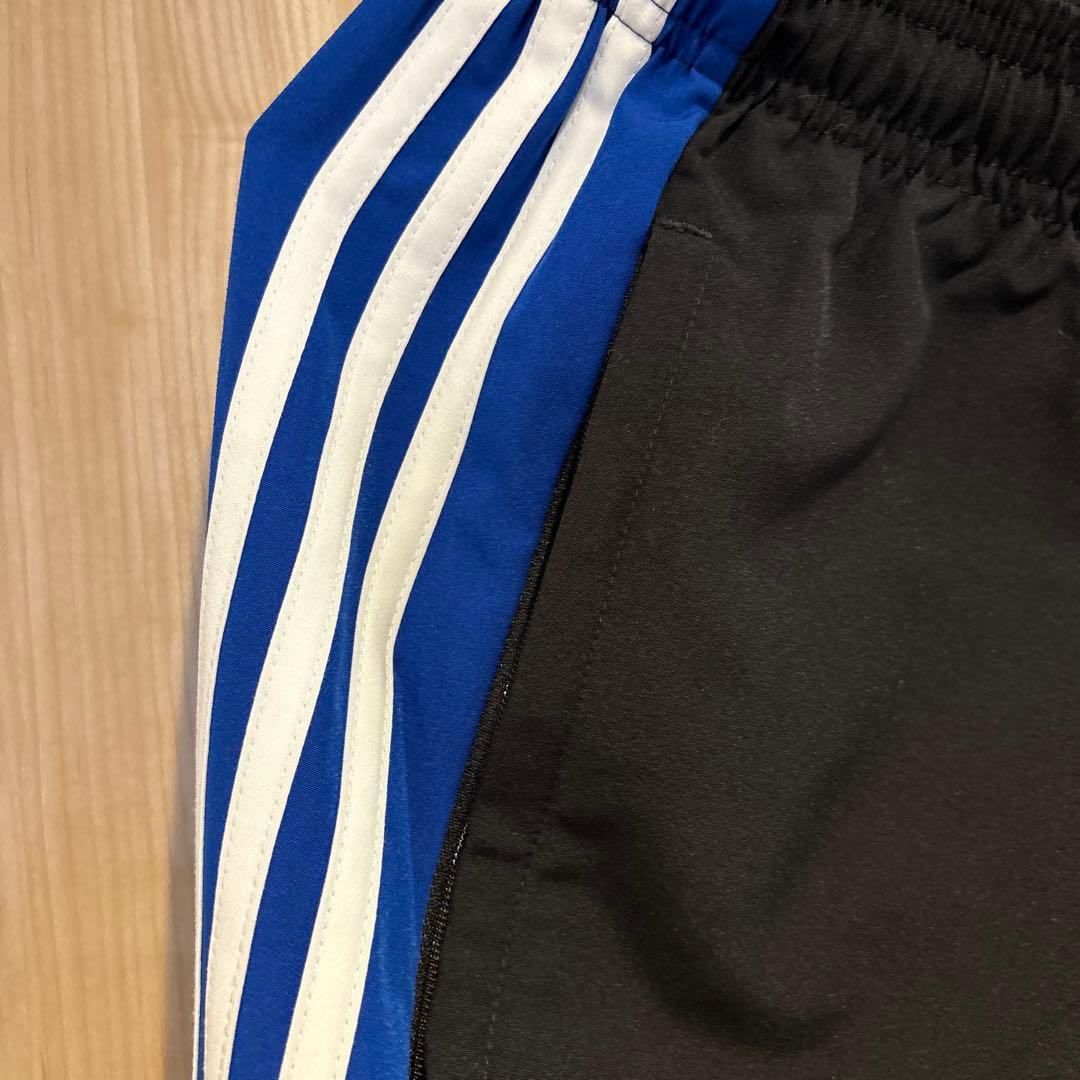 極美品 adidas ウィンドブレーカー上下セットアップ ブラック/ブルー M